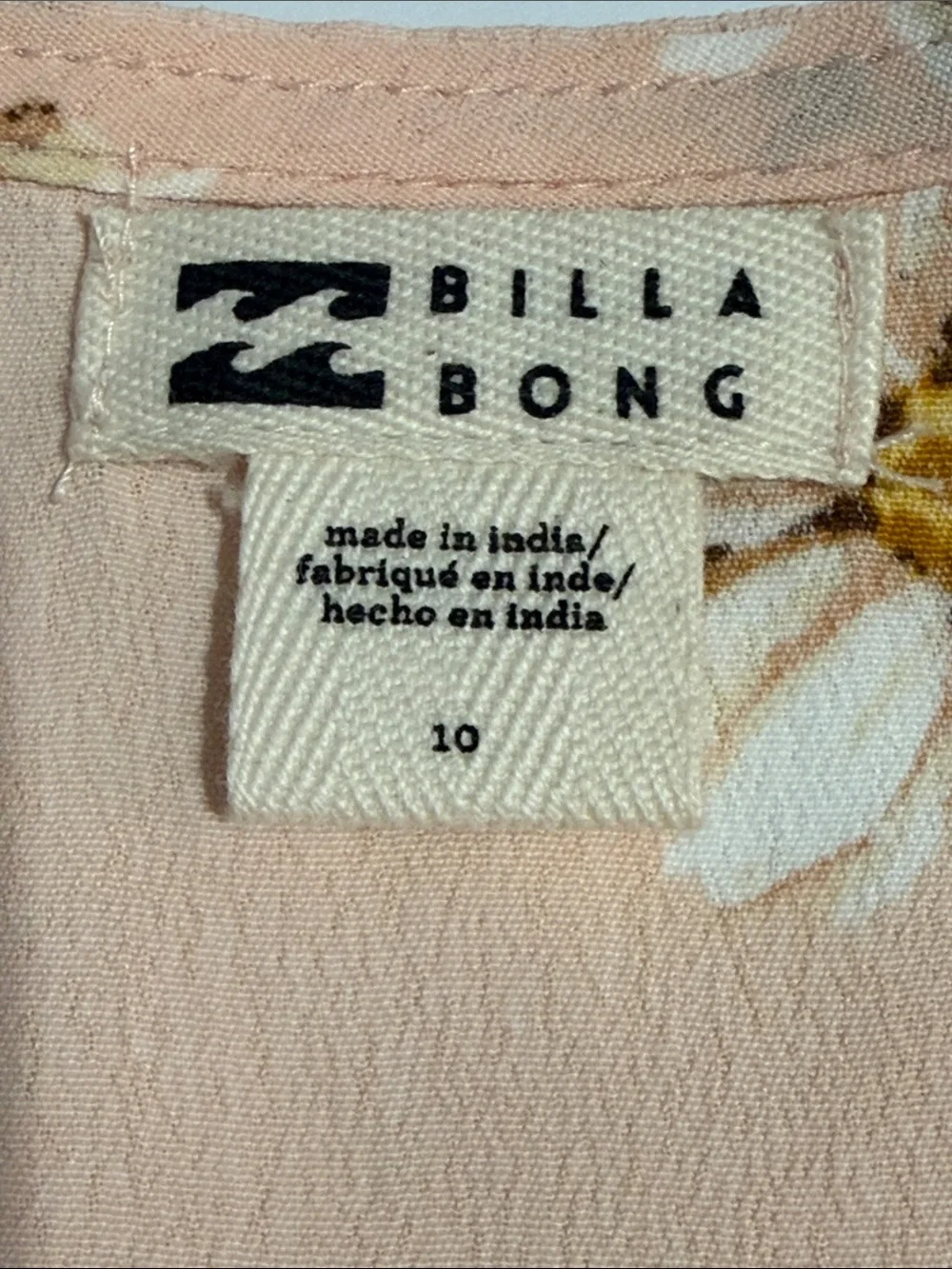 NWT Billabong Women's Feelin Peachy Dress Size 10 / M Daisy Print Girly Flirty